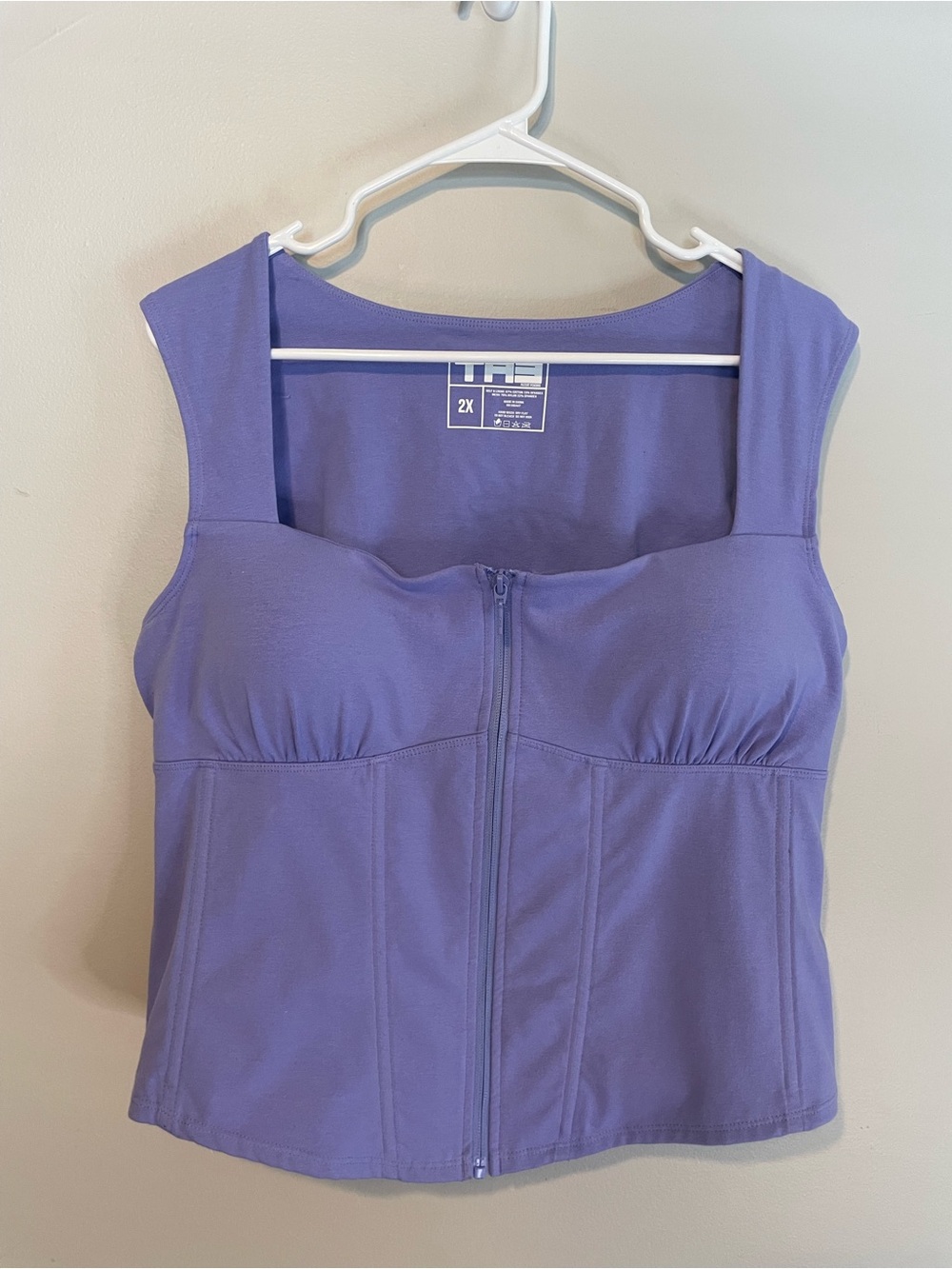 TA3 Squarey Corsety Top Lavender